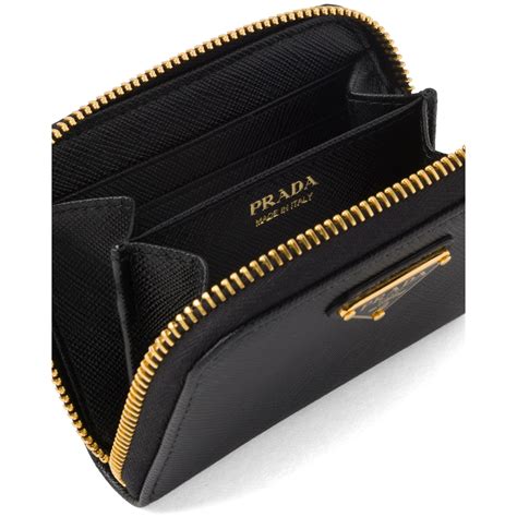 prada saffiano leather card holder chain wristlet|prada saffiano wallet price.